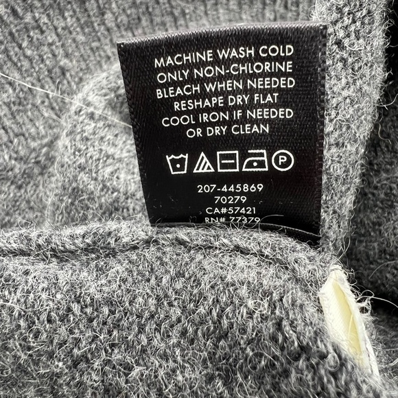 Ann Taylor Gray Wool Cashmere Long Sleeve Bow Sweater Size Medium Petite Womens - Picture 7 of 7